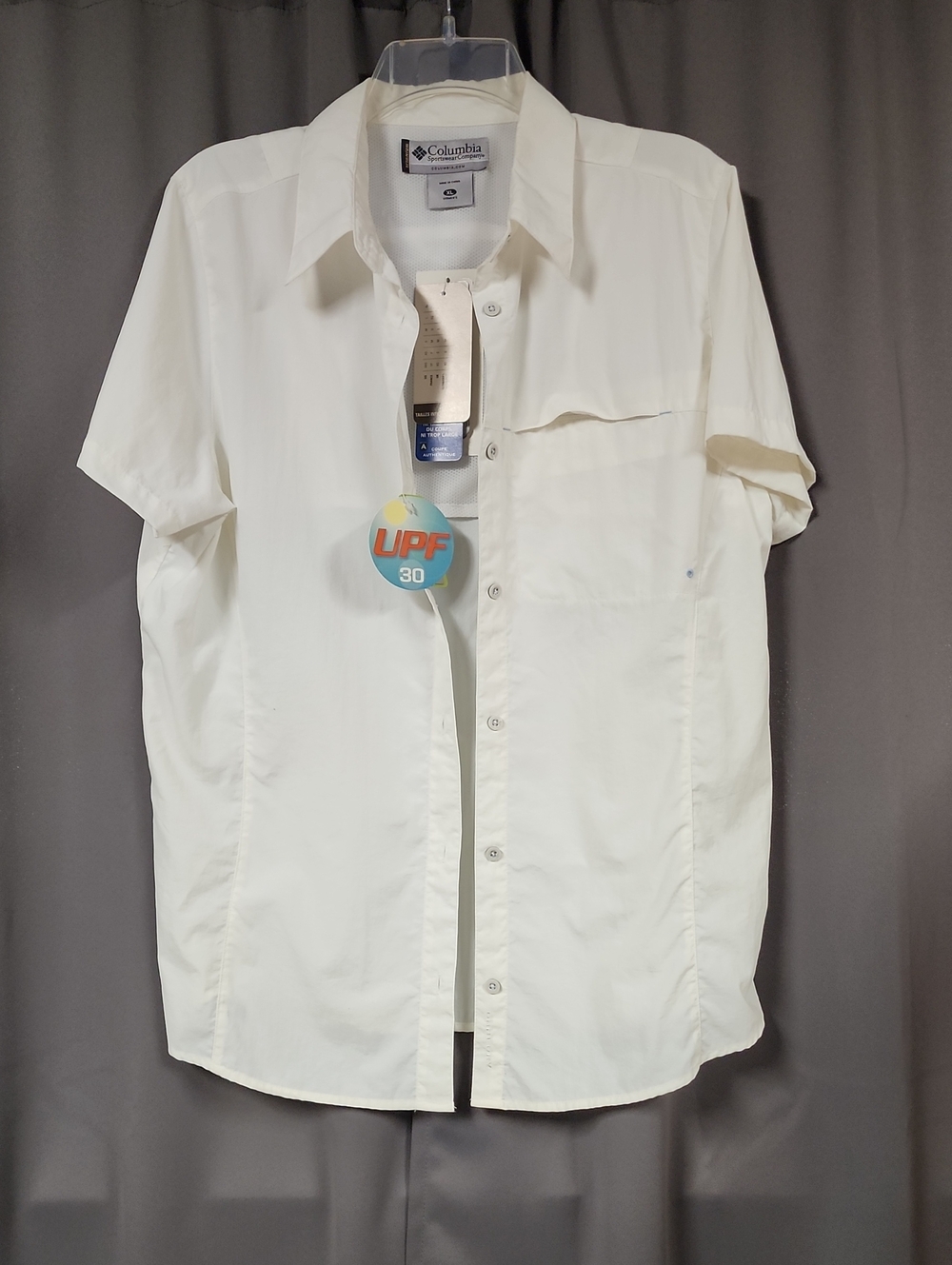 Columbia Women’s Short-Sleeve Button-Down Shirt in White